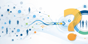 people pointing in a direction abstract image